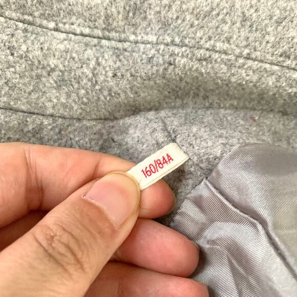 Ochirly Wool Blend "Hello! Oh! Yeah" Coat in Light Gray - Picture 7 of 10